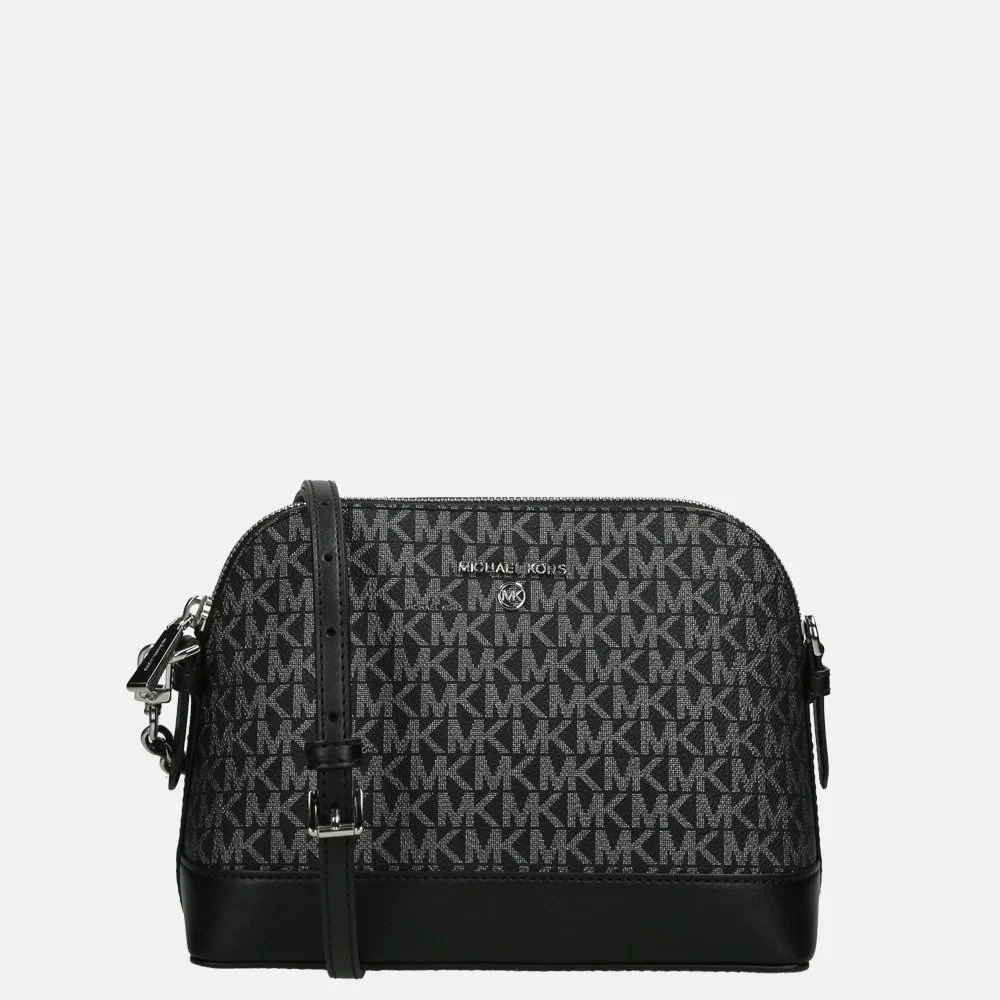 Michael Kors Jet Set Charm crossbody tas black silver bij Duifhuizen